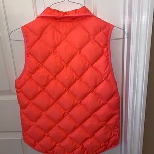 J Crew Down Puffer Vest (Neon Orange)